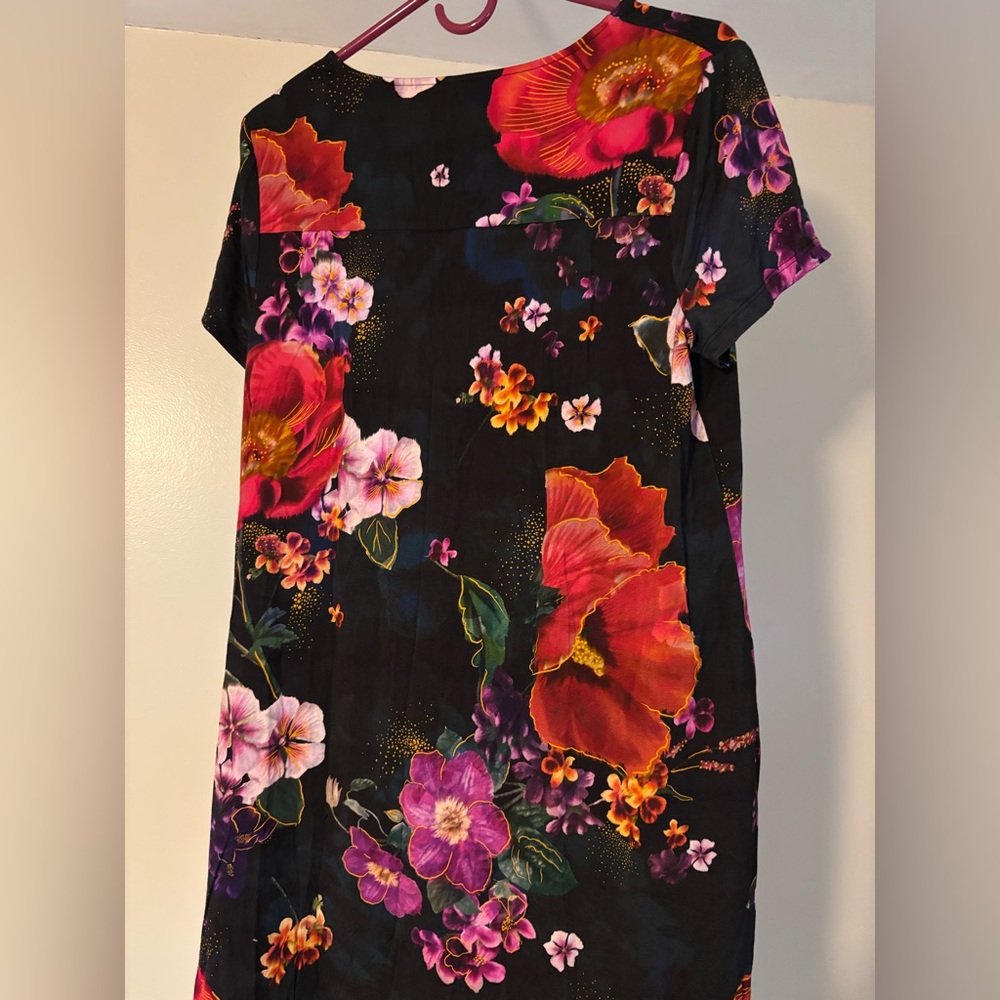 Soma Cool Nights Sleep Shirt in vibrant floral pattern.